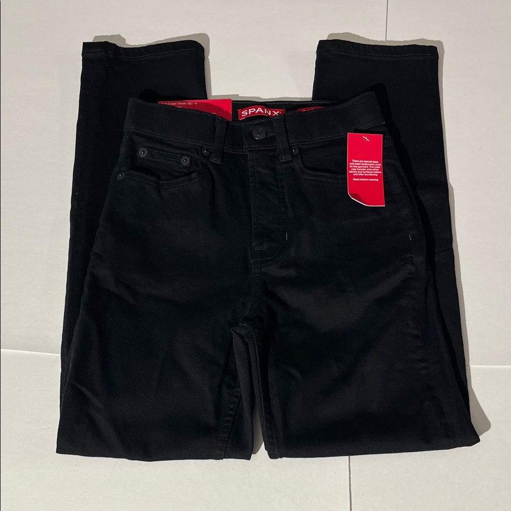 Spanx SPANXsculpt ReDefine Slim Straight Jeans sz 0 NEW! Black Denim - Picture 1 of 10